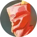 Recorte da manga em uma orientação, com contornos que podem ser interpretados como uma face.